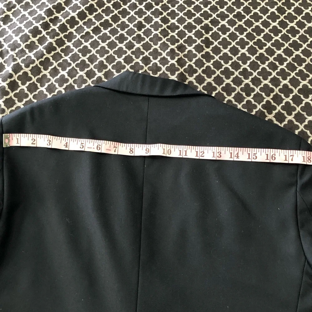 Stafford Executive Navy Blue Blazer Gold Buttons Wool 38S Preppy Classic Ee5